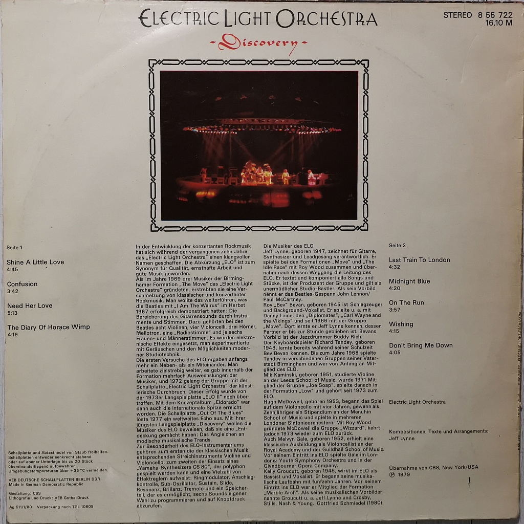 Electric Light Orchestra Discovery, 1979 фото №2