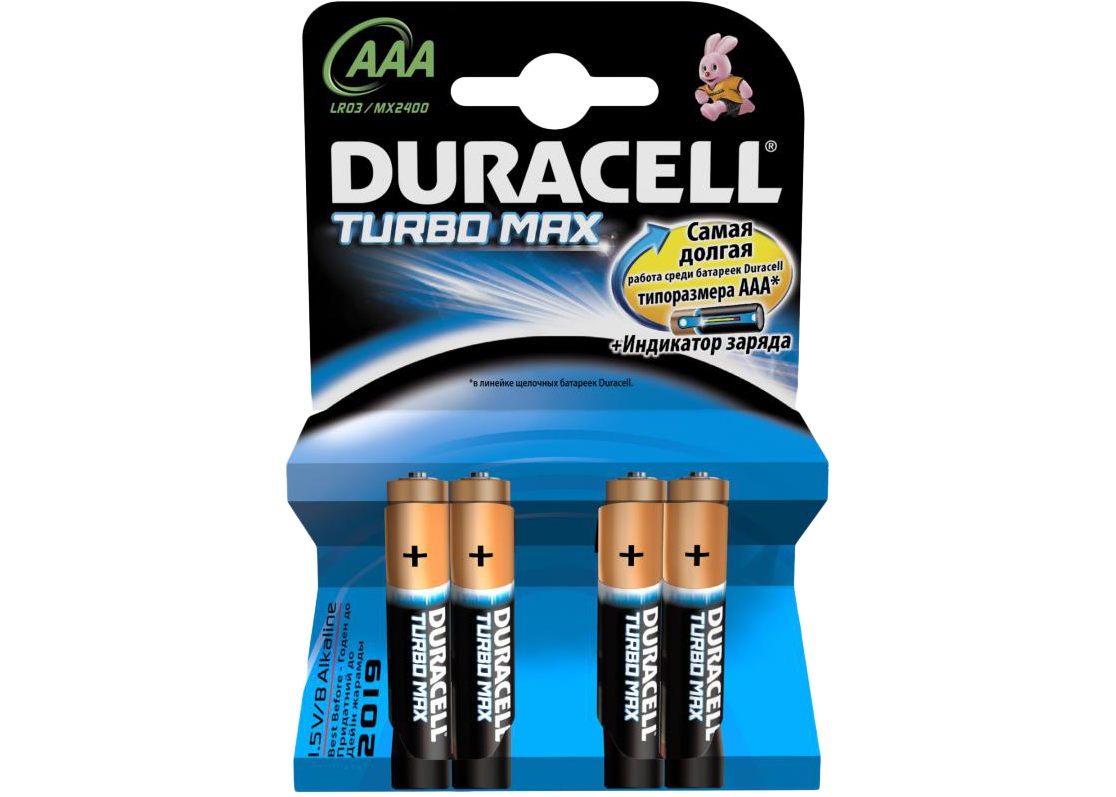 DURACELL TURBO MAX LR03 (мизинчик AAA , 1 штука) фото №1