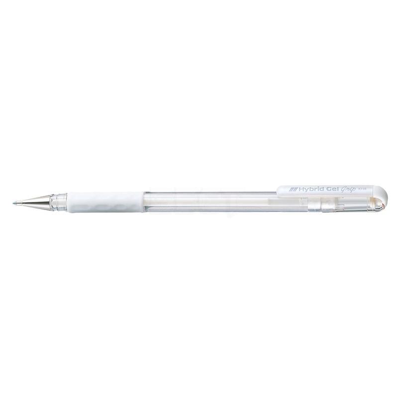 Ручка гелевая Hybrid Roller белая (толщина линии 0,4 мм) фото №1