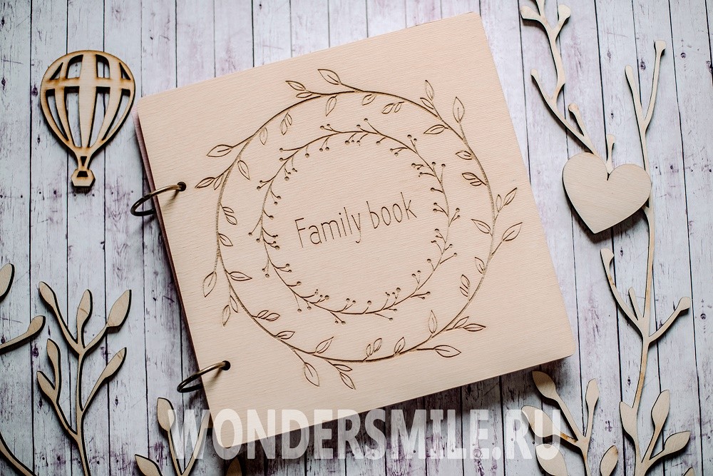 Альбом "Family book" 20x20 см бежевый фото №1