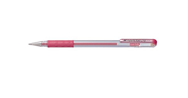 Ручка гелевая Hybrid Gel Grip красная (толщина линии 0,4 мм) фото №1