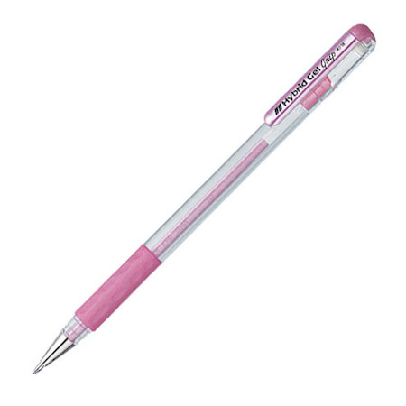 Ручка гелевая Hybrid Gel Grip розовая (толщина линии 0,4 мм) фото №1