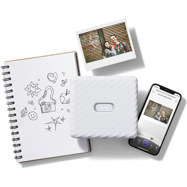Instax Link Wide Smartphone Printer ash White фото №5