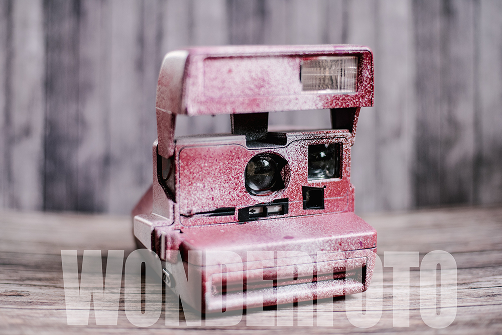 Polaroid 636 дизайнерский "Красный брызг" фото №1