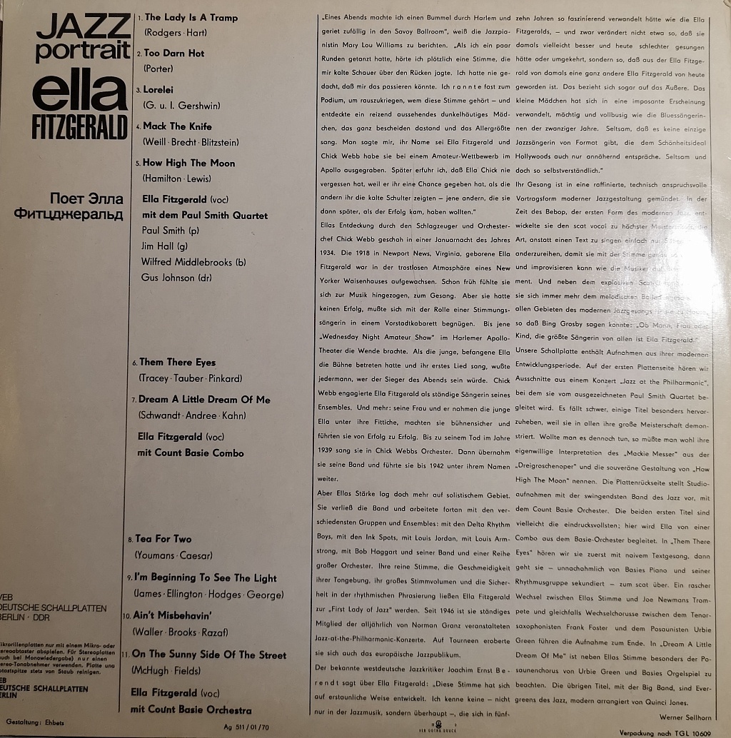 Ella Fitzgerald - Jazz Portrait фото №2