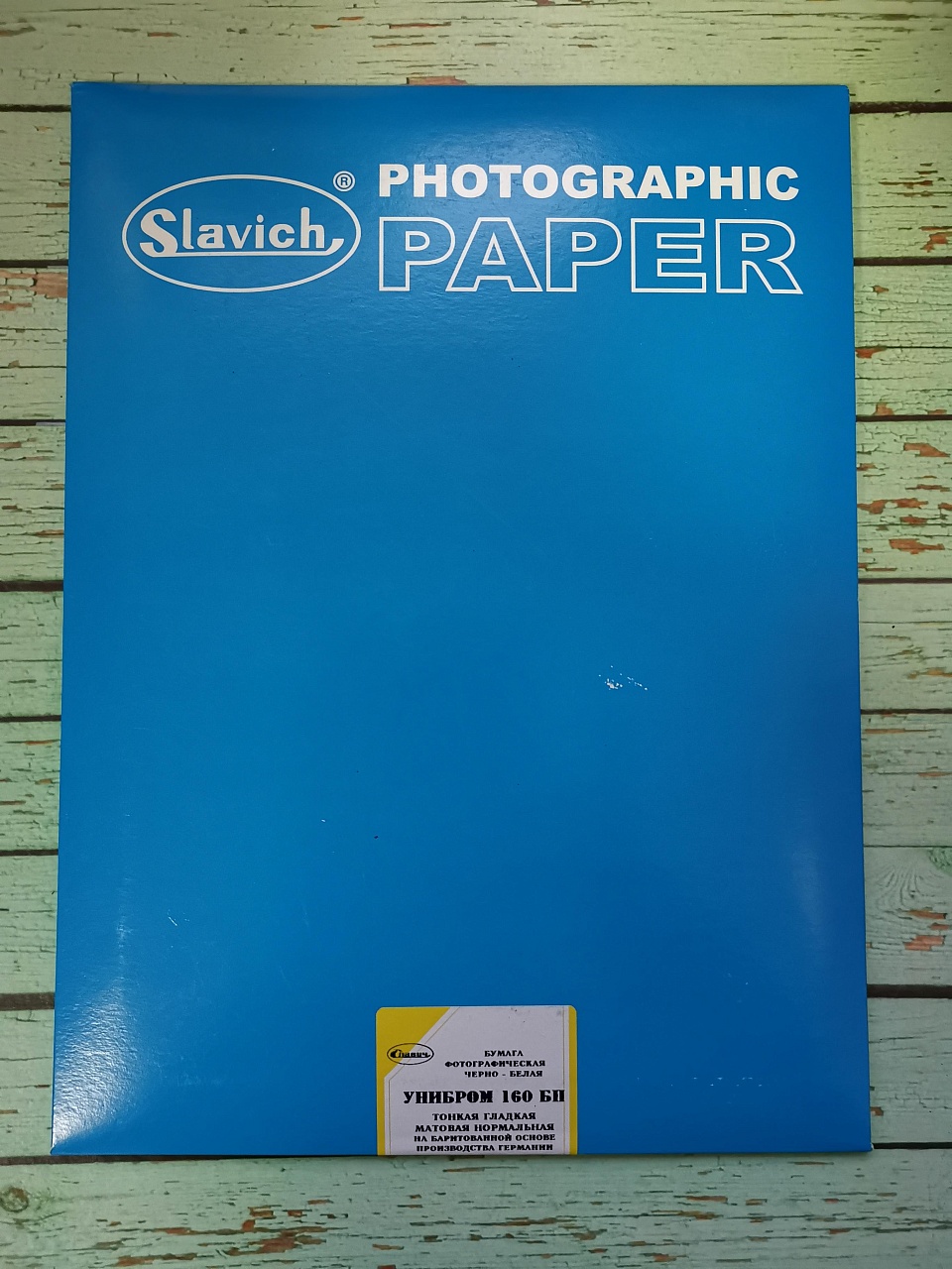 Photo paper Slavich 18x24 Unibrom 160 BP 25 sheets (matte, smooth, thin) фото №1