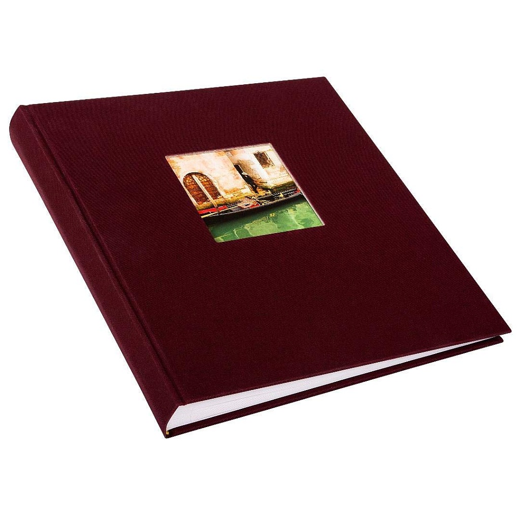 Альбом для вклеивания фото бордовый 30х31 см (белые листы) фото №2