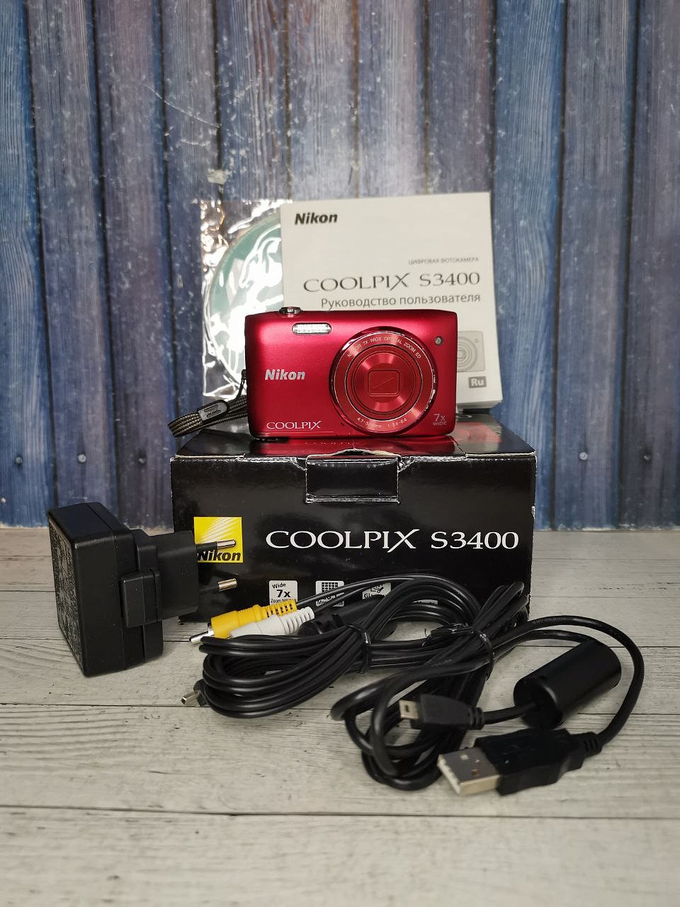 Nikon COOLPIX S3400 Red фото №1