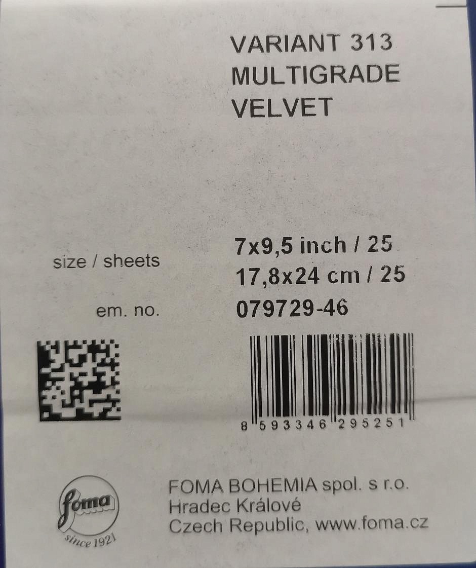 Fomaspeed variant 313 multigrade velvet 17,8x24/25 фото №2