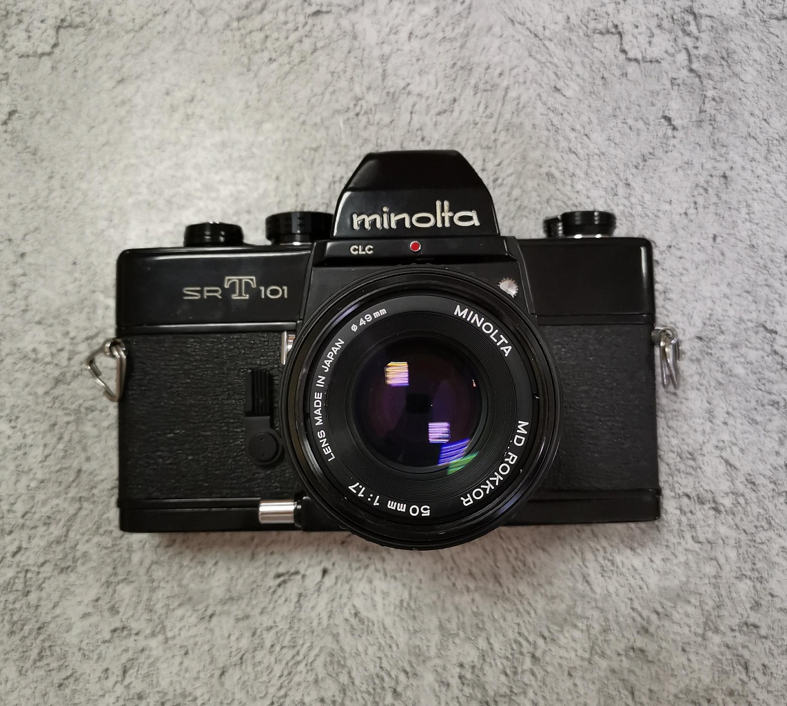 Minolta srt 101 (black)+ minolta md rokkor 50 mm f/1.7 фото №1