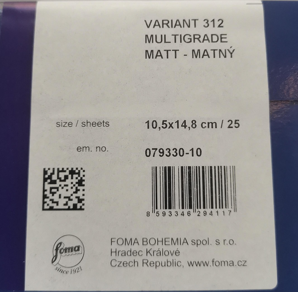 Fomaspeed variant 312 multigrade matt 10,5x14,8/25 фото №2